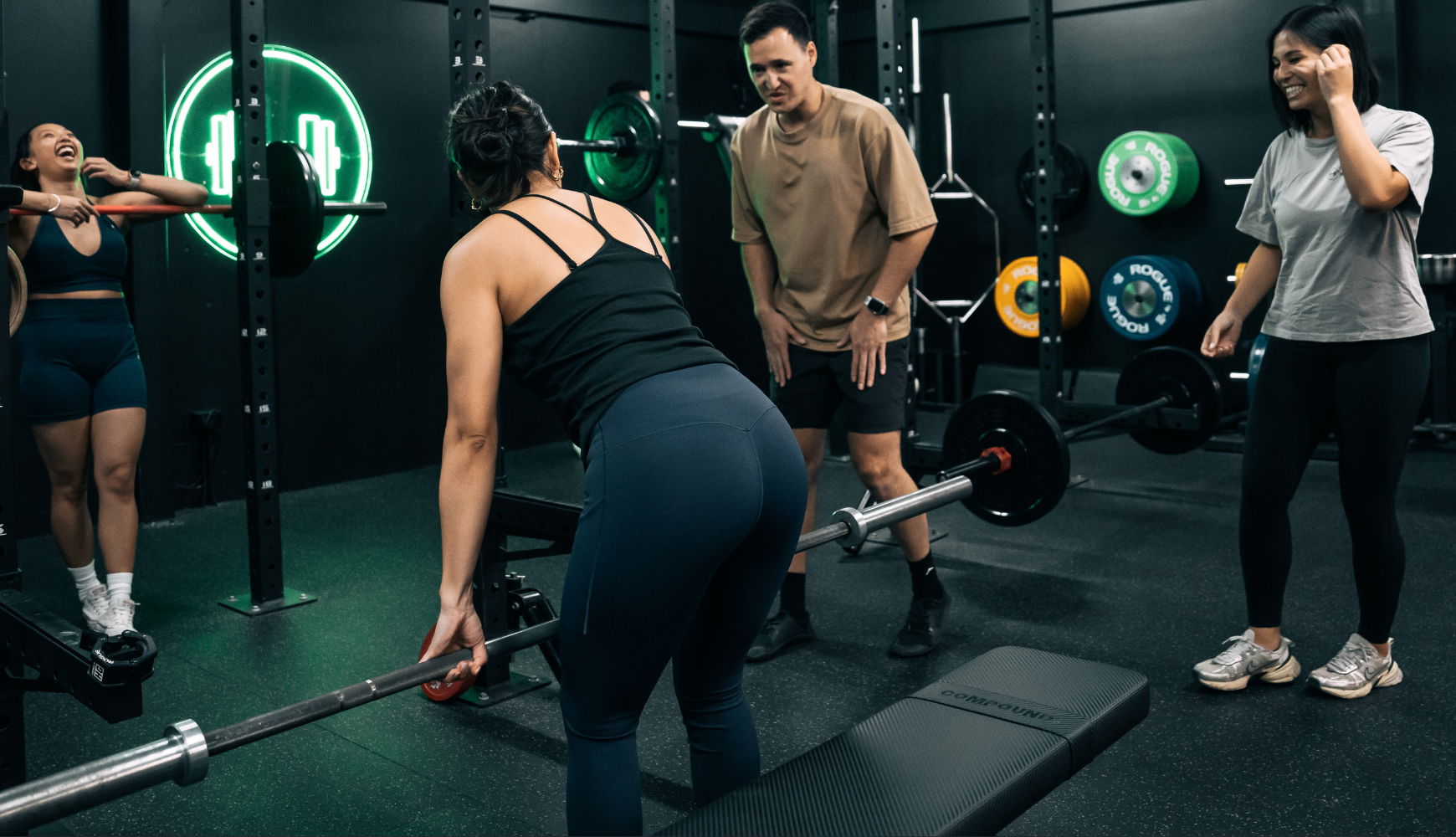 Gym members doing deadlift training at Habitat Gym in Prestons