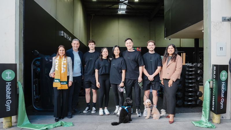 Habitat Gym personal trainers standing together in Prestons, NSW, highlighting the experienced coaching team behind personalised fitness programs.
